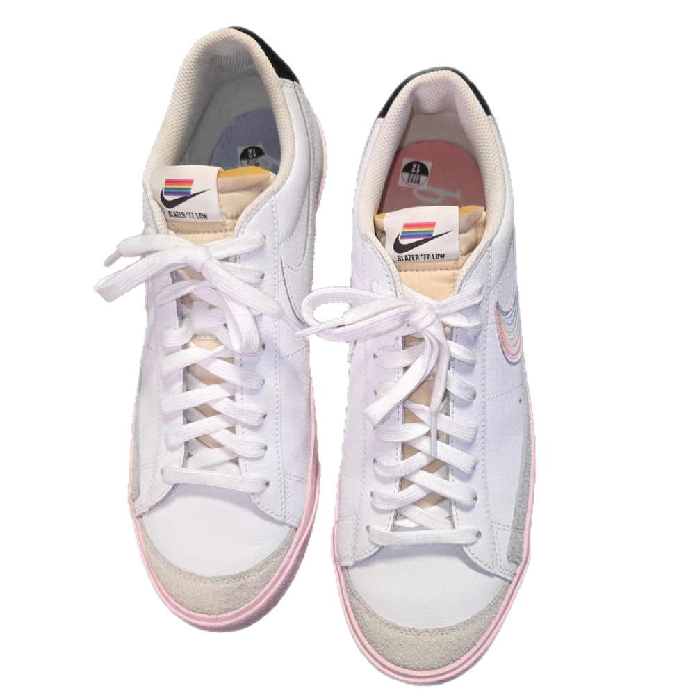 NIKE BLAZER "BE TRUE RAINBOW" UNISEX LGBTQIA DIVERSITY MENS SIZE 12 LOW SNEAKERS